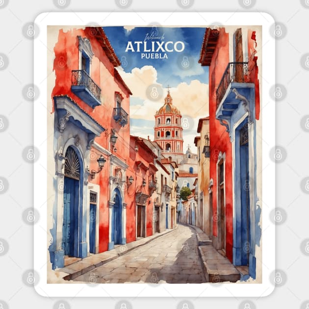 Atlixco Puebla Mexico Vintage Tourism Travel Sticker by TravelersGems